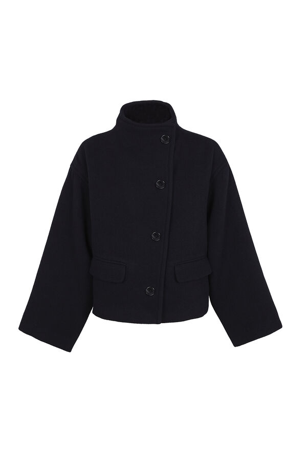 Hoss Intropia Flavia. Abrigo cuello alto Azul marino