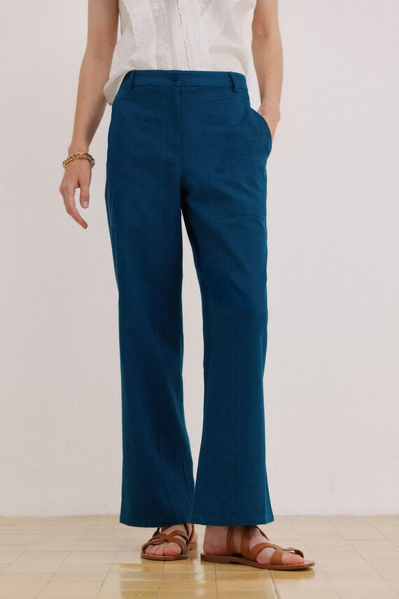 Pecks. Pantalón bordado