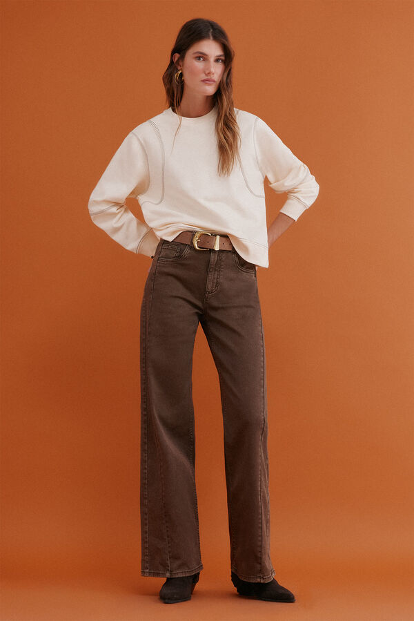 Hoss Intropia Mila. Moletom sweatshirt Beige