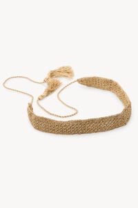 Hoss Intropia Lucrecia. Cinto de crochet metalizado