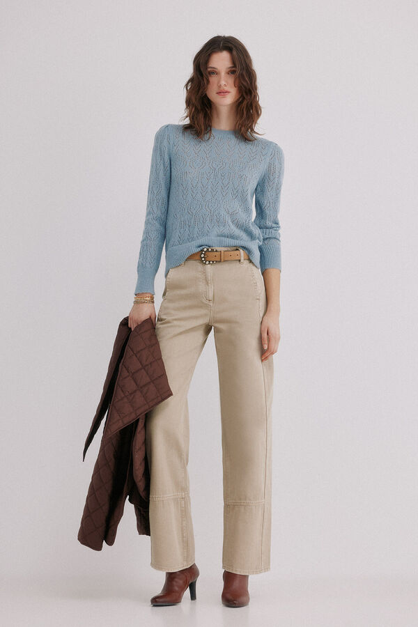 Hoss Intropia Ibbie. Camisola rendada Azul