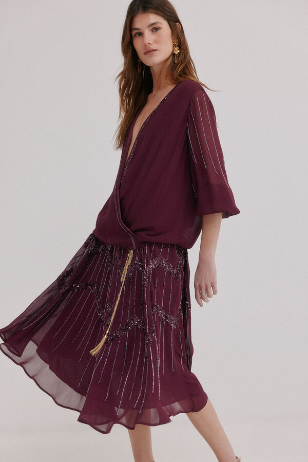 Hoss Intropia Almudena. Vestido bordado Subiu