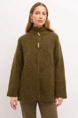 Hoss Intropia Taciana. jersey<br>-knit coat  Khaki