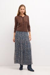 Hoss Intropia Olivia. Printed skirt  Blue