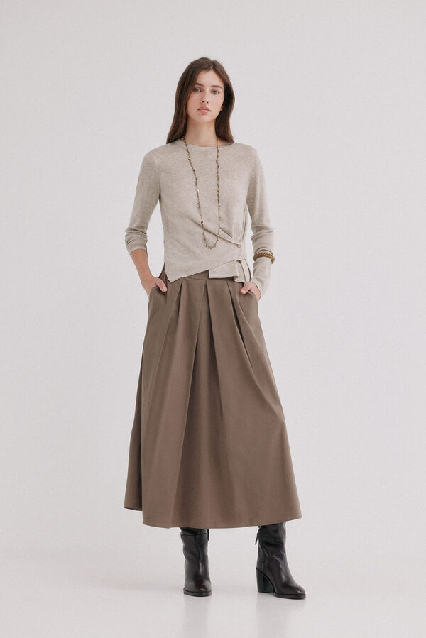 Hoss Intropia Isolde. Camisola cruzada Ecru