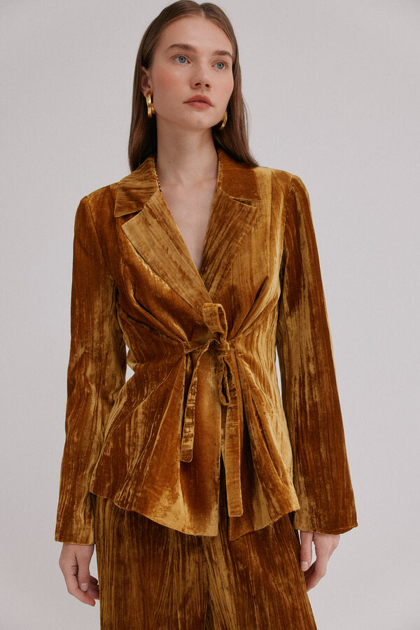 Hoss Intropia Erin. Blazer com laçada Dourado