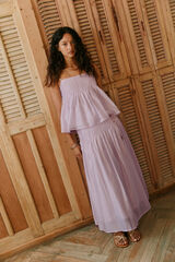 Hoss Intropia Rania. Falda jaretas midi Lila