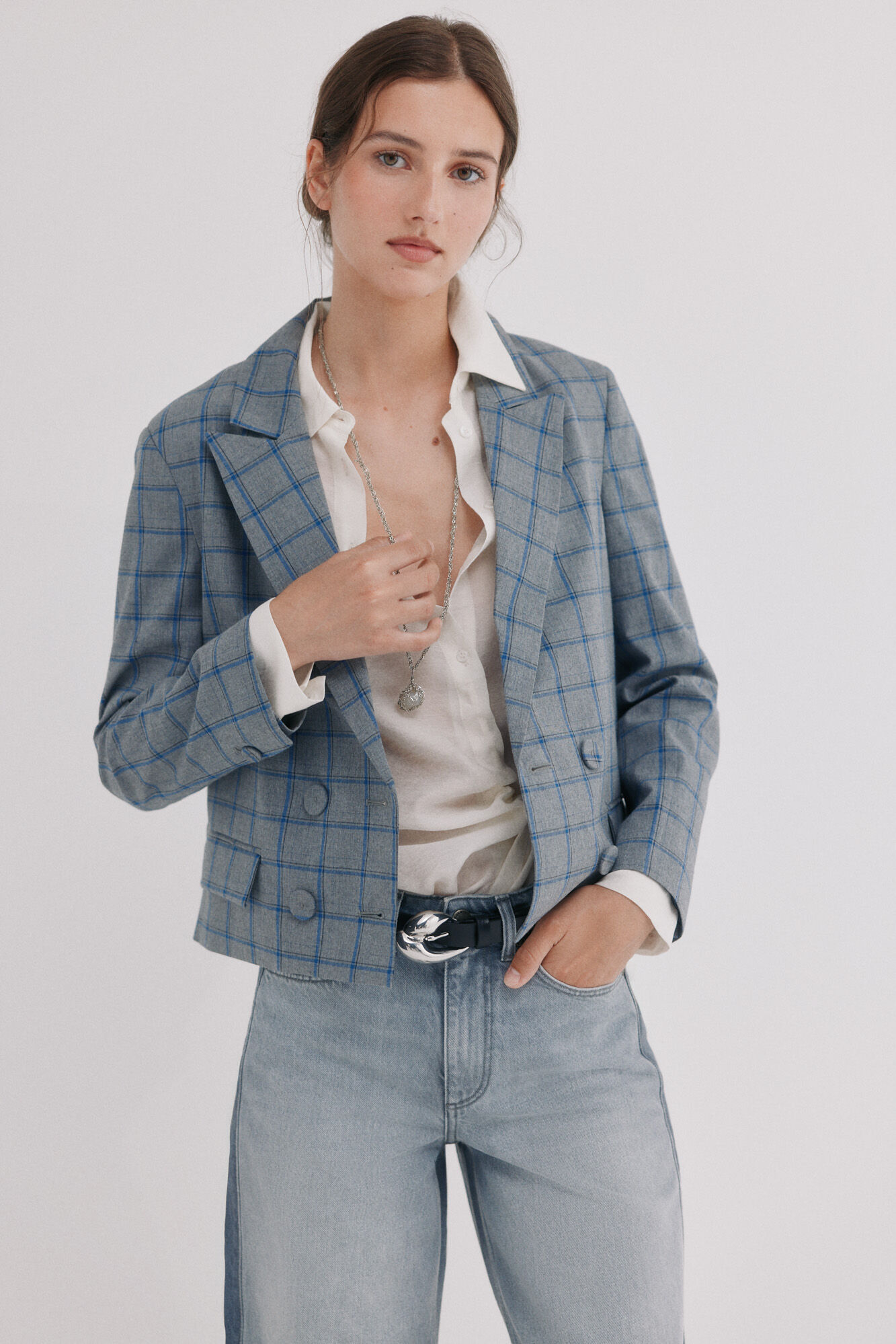 Hoss Intropia Estela. Blazer aos quadrados