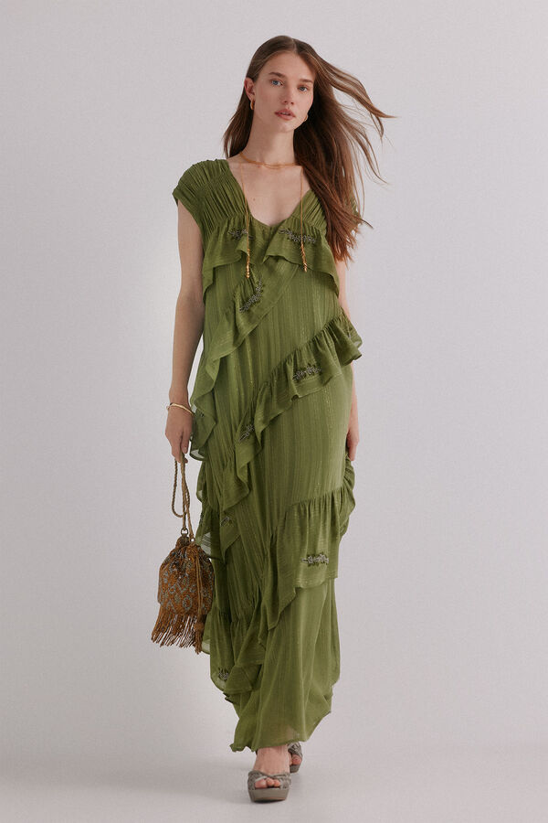 Hoss Intropia Adèle. Vestido bordado Amarillo