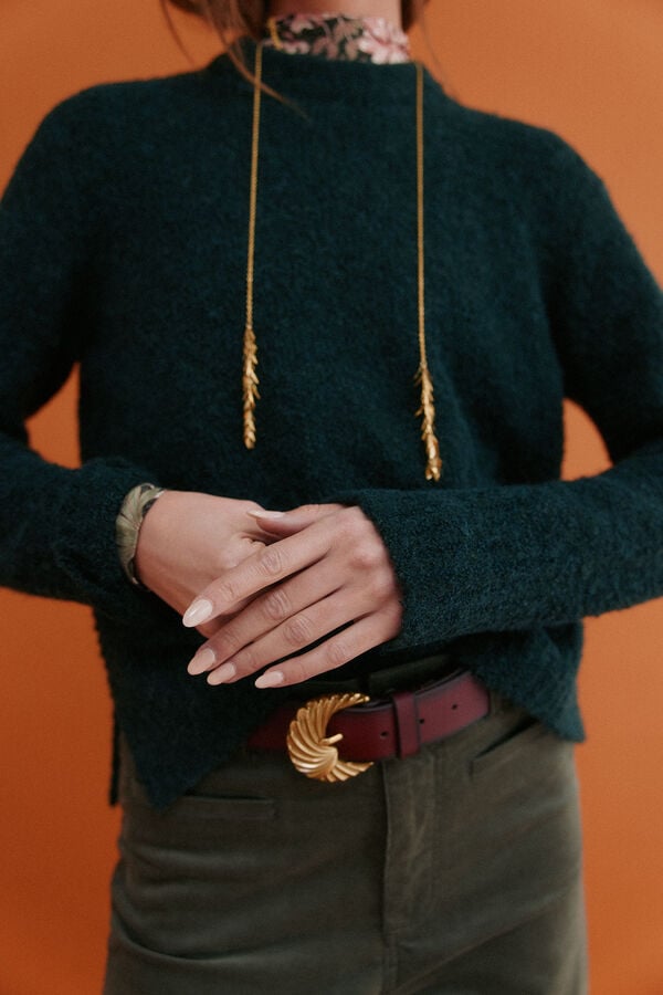 Hoss Intropia Irati. Camisola bouclé Verde