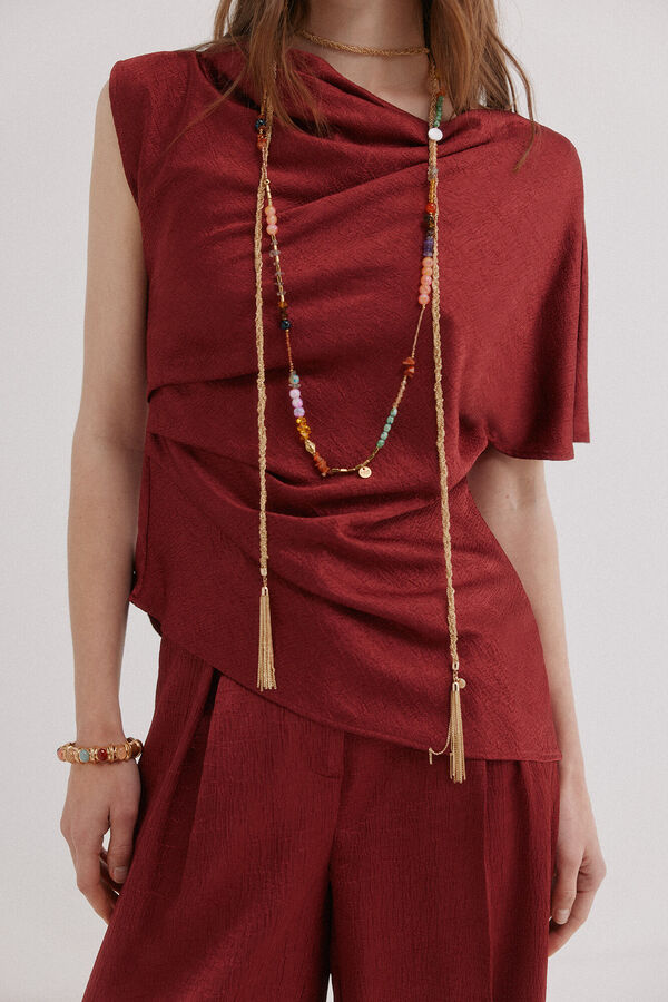Hoss Intropia Carolyn. Blusa fluida acetinada Granada