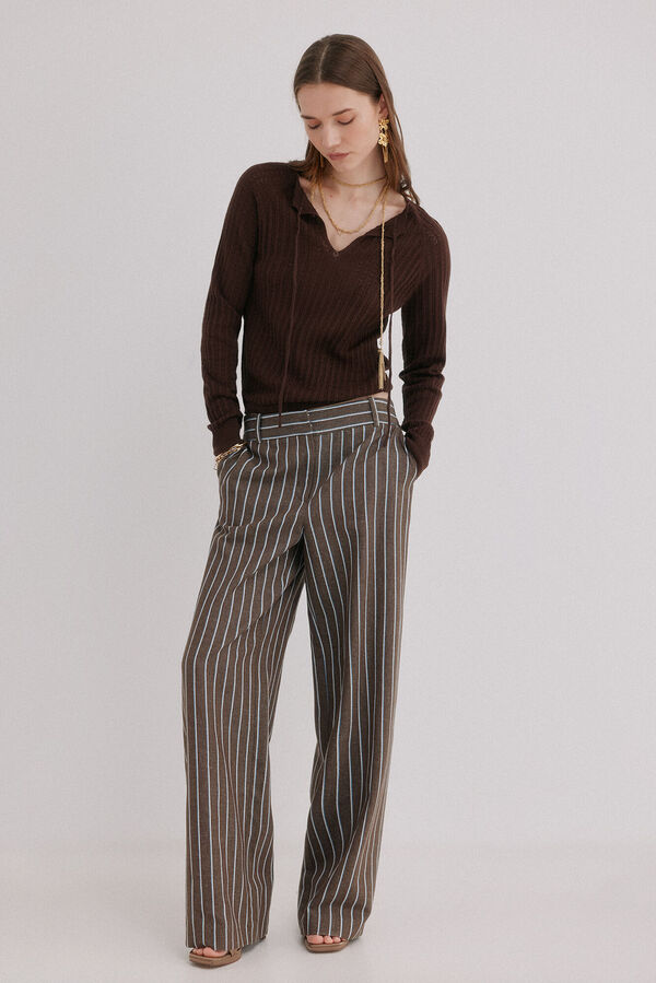 Hoss Intropia Openwork jumper Imala Brown