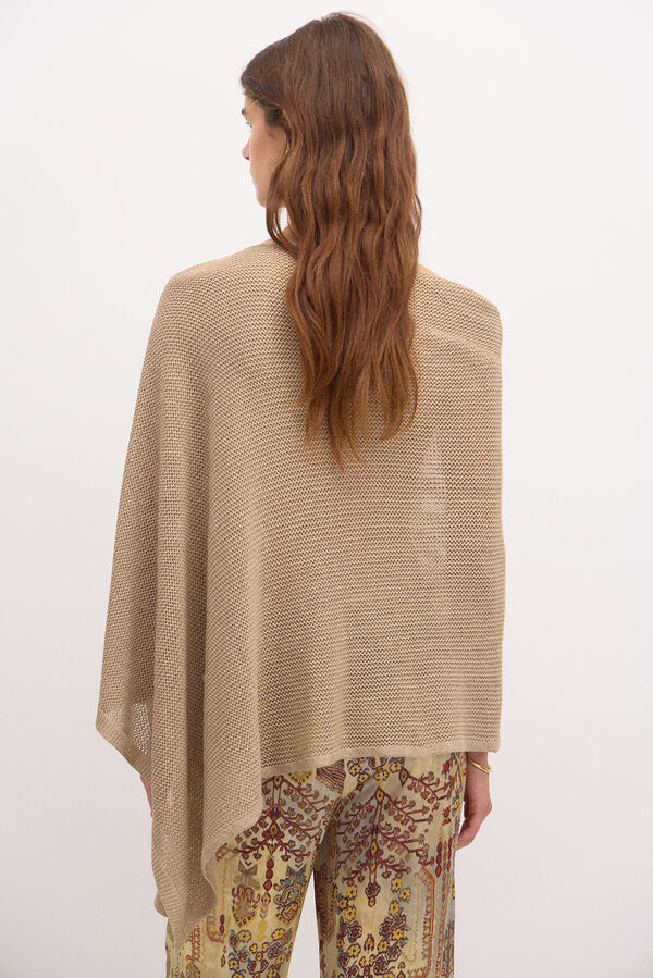 Hoss Intropia Titiana. Jersey-knit cape Gold