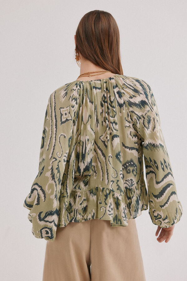 Hoss Intropia Camisa. Blusa estampada Verde