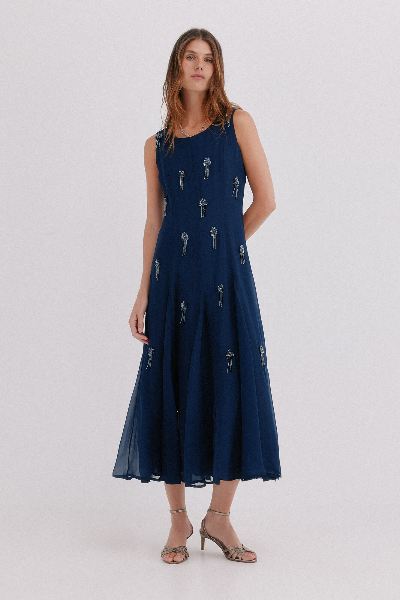 Hoss Intropia Althea. Vestido missangas