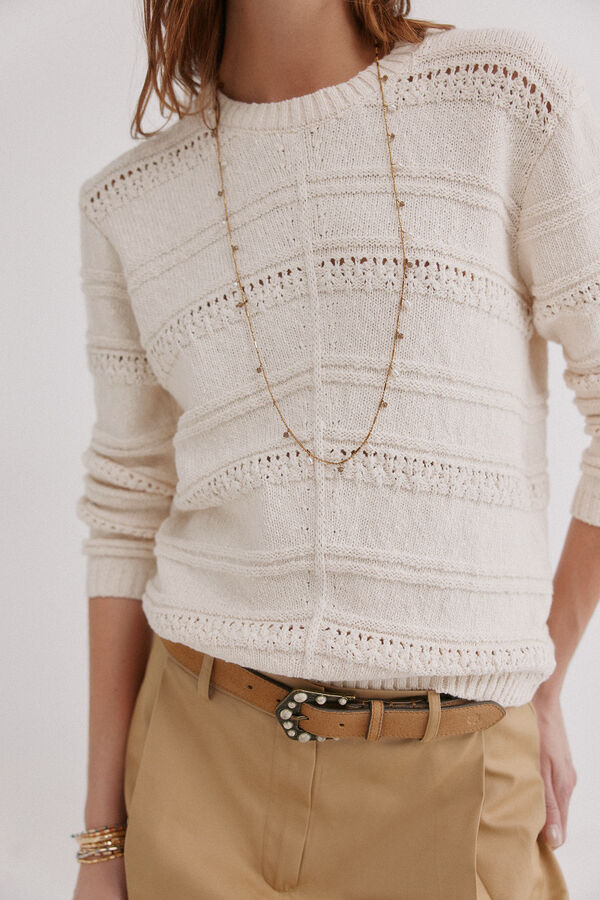 Hoss Intropia Iseult. Camisola com textura Ecru