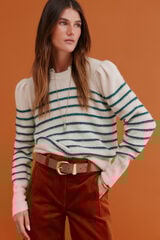 Hoss Intropia Ninnette. Camisola riscas white