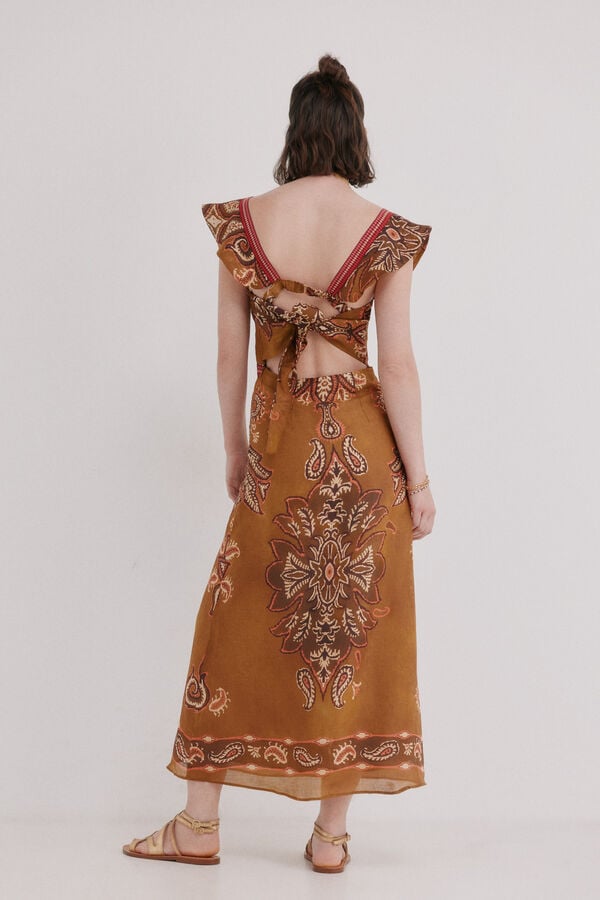 Hoss Intropia Adelina. Vestido em algod&atilde;o Multicolorido
