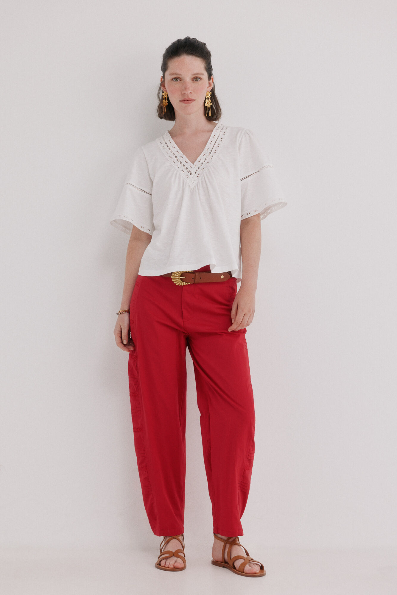 Hoss Intropia Mireia. T-shirt bordados