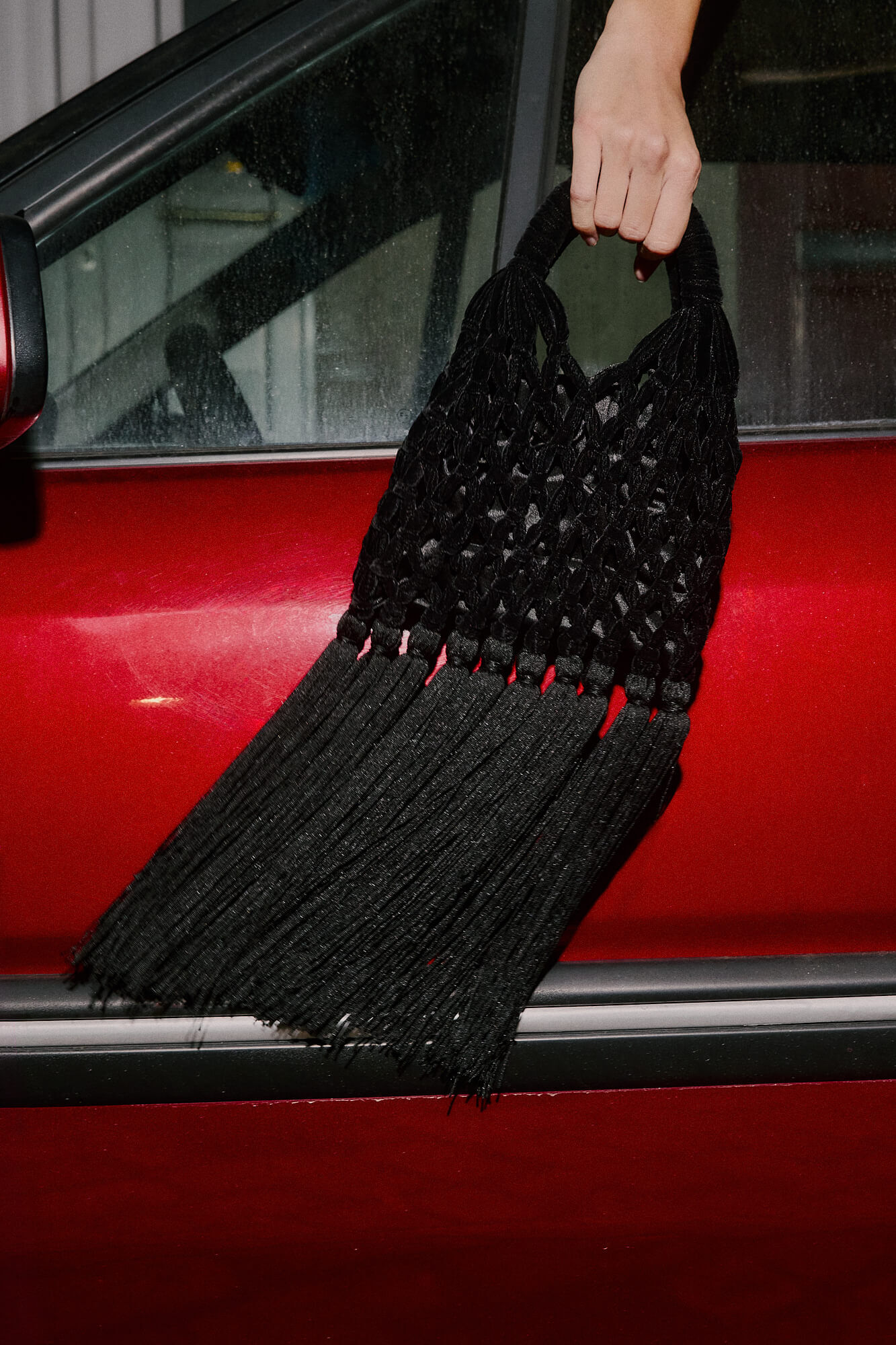 Hoss Intropia Naroa. Bolsa de crochet de veludo