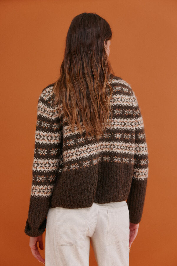 Hoss Intropia Inola. Casaco de malha grego Castanho