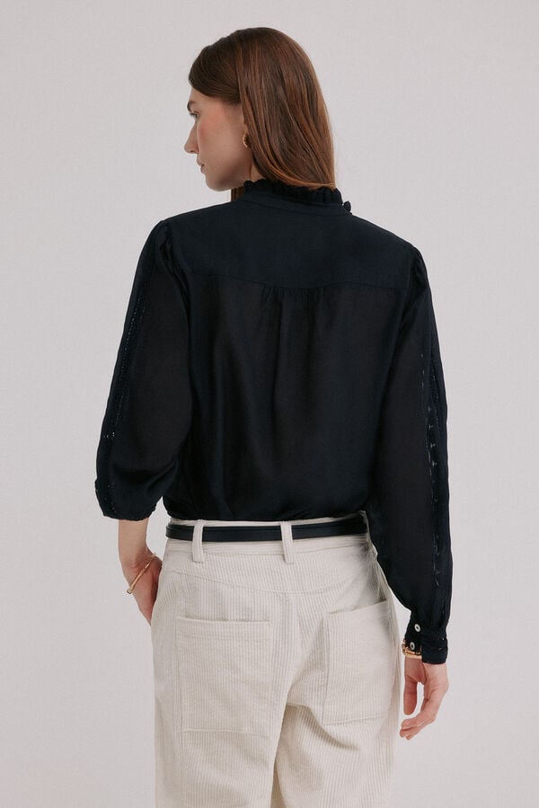 Hoss Intropia Celina. Blusa bordada Preto