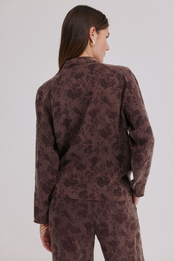 Hoss Intropia Blusa jacquard . Concha Castanho