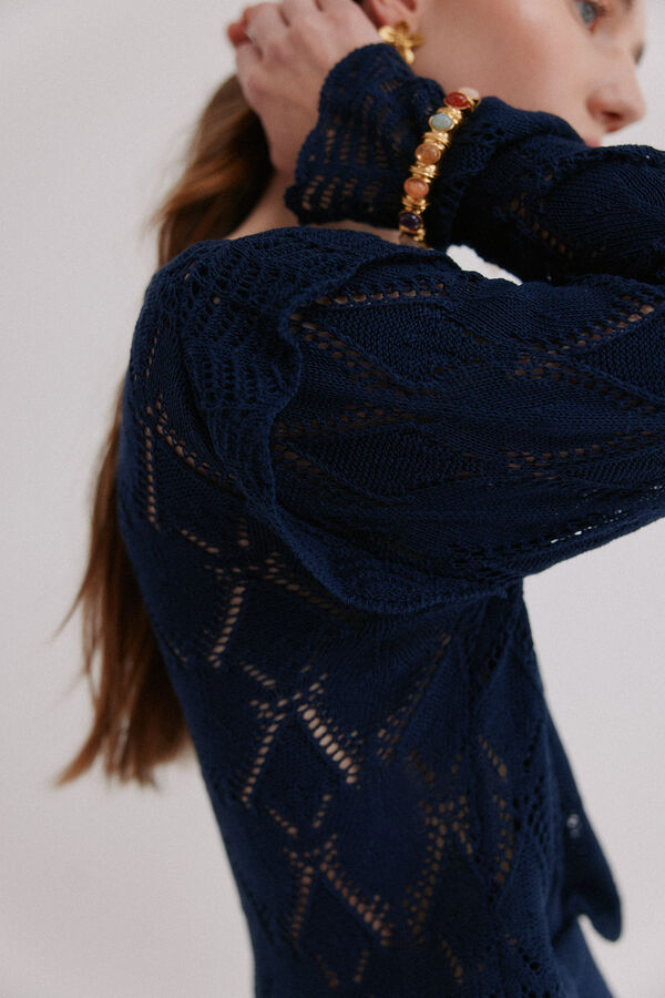 Hoss Intropia Iria. Top vazado Azul