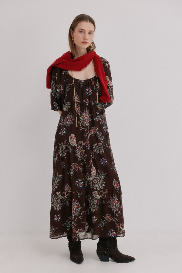 Hoss Intropia Adela. Vestido estampado Castanho