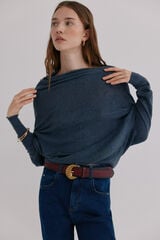 Hoss Intropia Nica. Camisola com decote assimétrico Cinzento