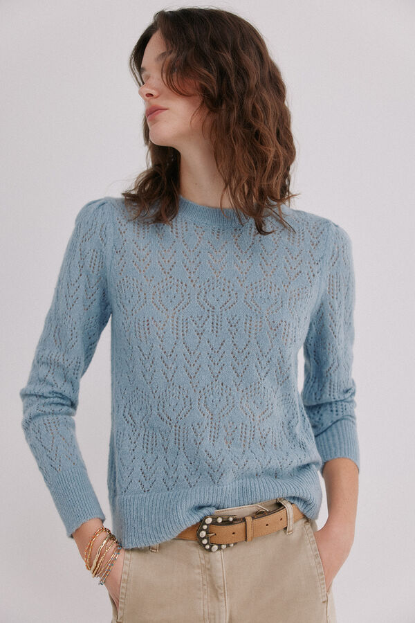 Hoss Intropia Ibbie. Camisola rendada Azul