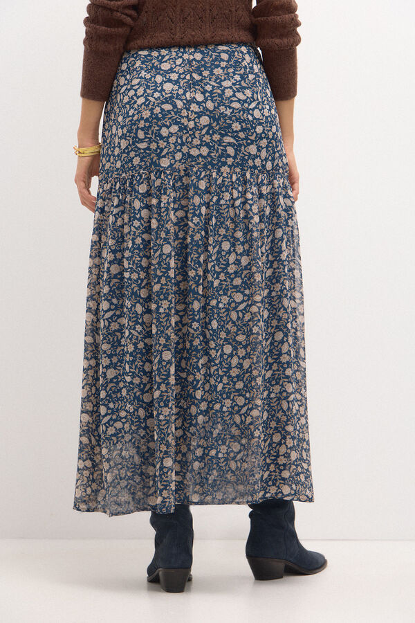 Hoss Intropia Olivia. Printed skirt  Blue