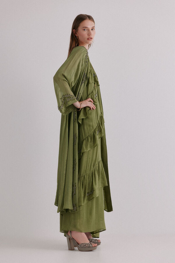 Hoss Intropia Zena. Quimono bordado Verde