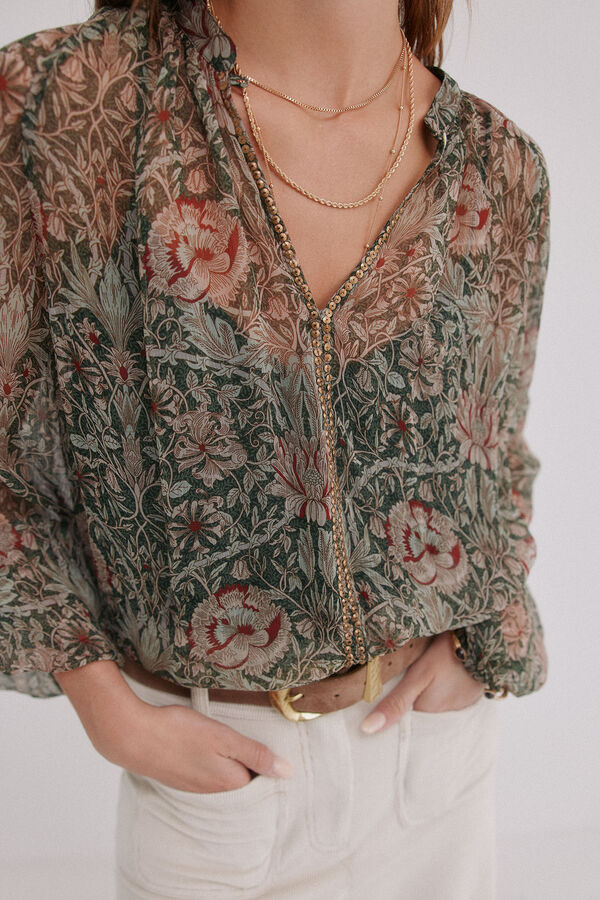 Hoss Intropia Carolina. Blusa estampada Verde