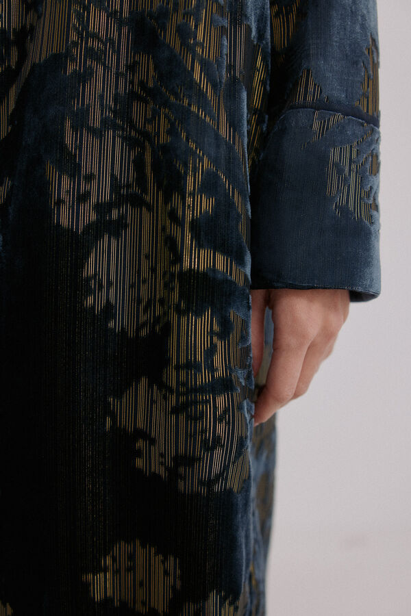 Hoss Intropia Elodie. Casaco jacquard Azul