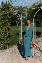 Hoss Intropia Ander. Vestido abalorios Verde