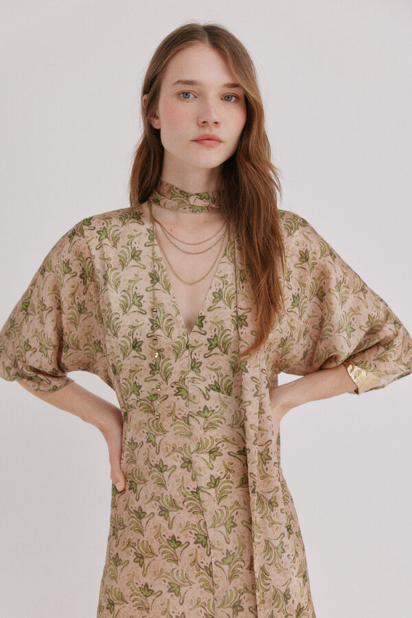 Hoss Intropia Astrid. Vestido acetinado Multicolorido