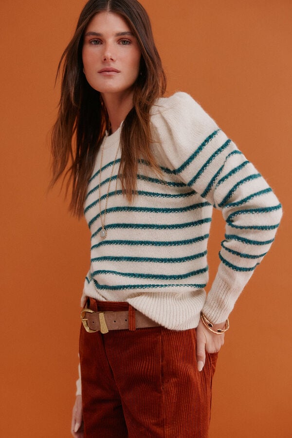 Hoss Intropia Ninnette. Camisola riscas white