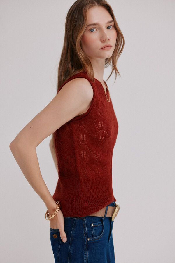 Hoss Intropia Irma. Top vazado Vermelho