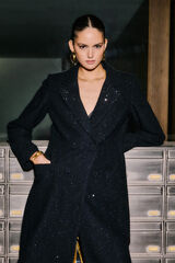 Hoss Intropia Farah. Sobretudo cruzado Azul