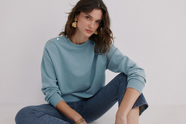 Hoss Intropia Maddie. sweatshirt de gola alta Azul