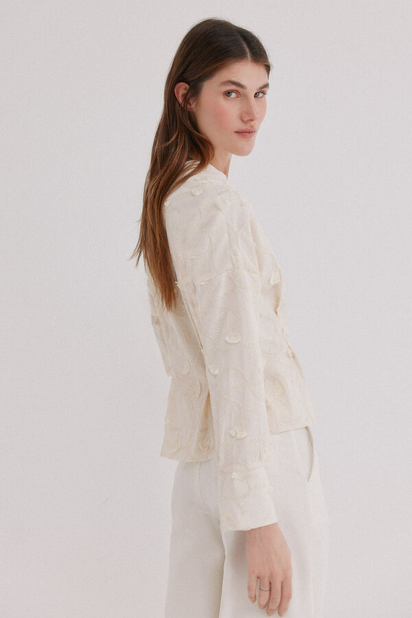 Hoss Intropia Gema. Blusa bordada Ecru