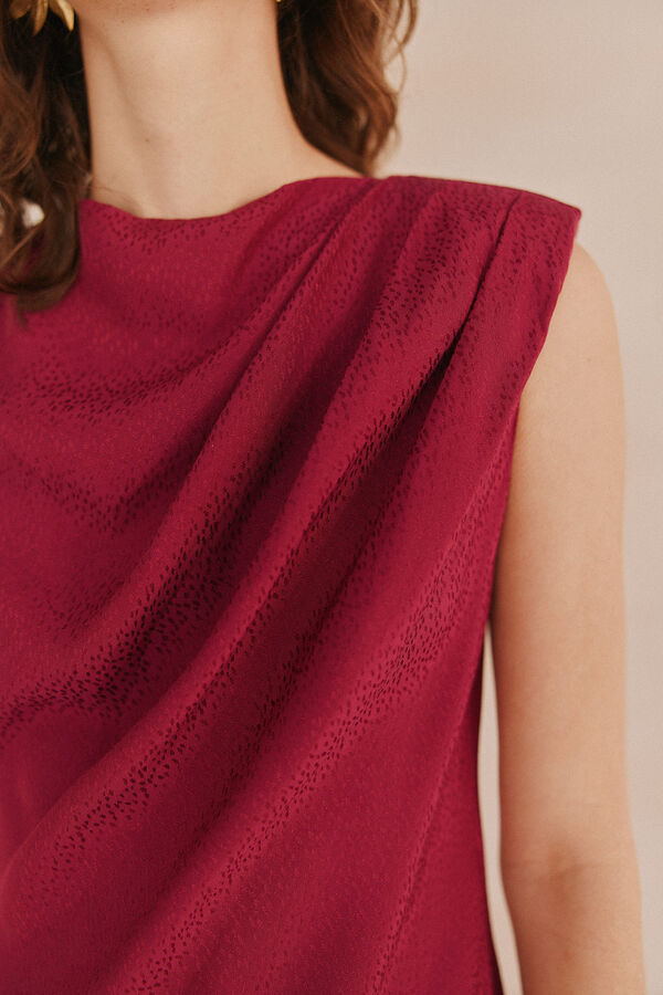 Hoss Intropia Vestido Laura Drapeado Cintura Granada
