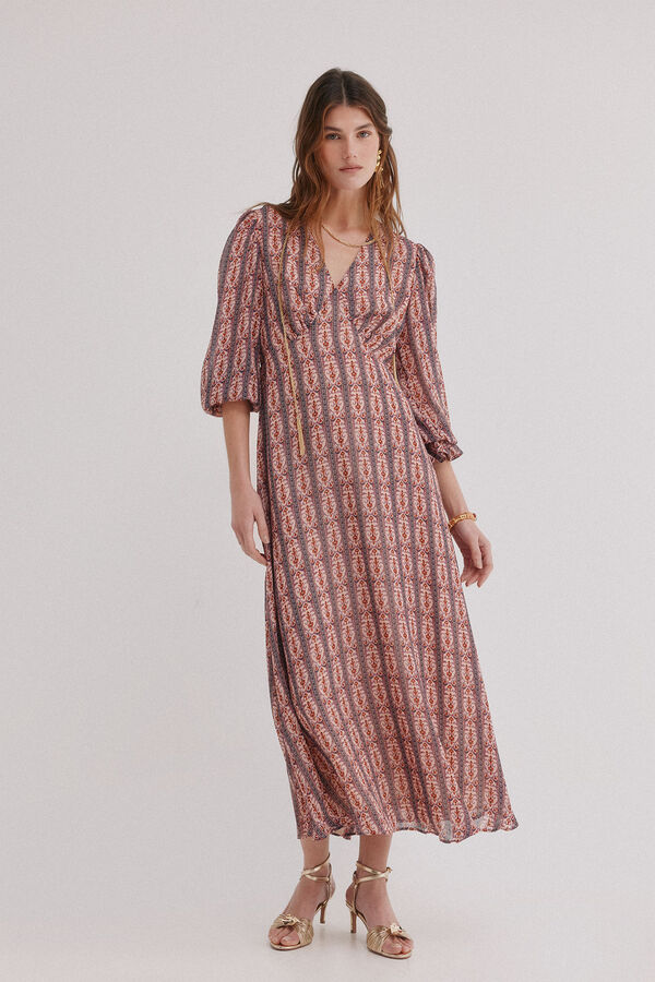 Hoss Intropia &Aacute;gueda. Vestido estampado Branco