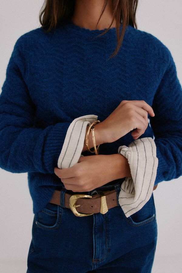 Hoss Intropia Ivonne. Camisola texturizado Azul
