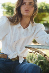 Hoss Intropia Carmen. Blusa minimalista Branco