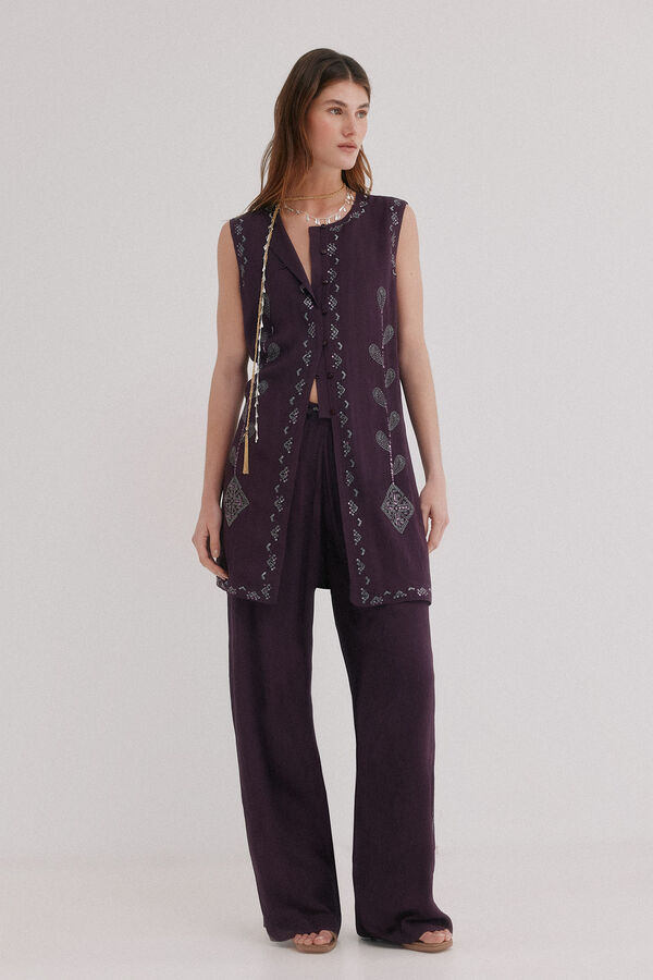 Hoss Intropia Cira. Blusa bordada Roxo