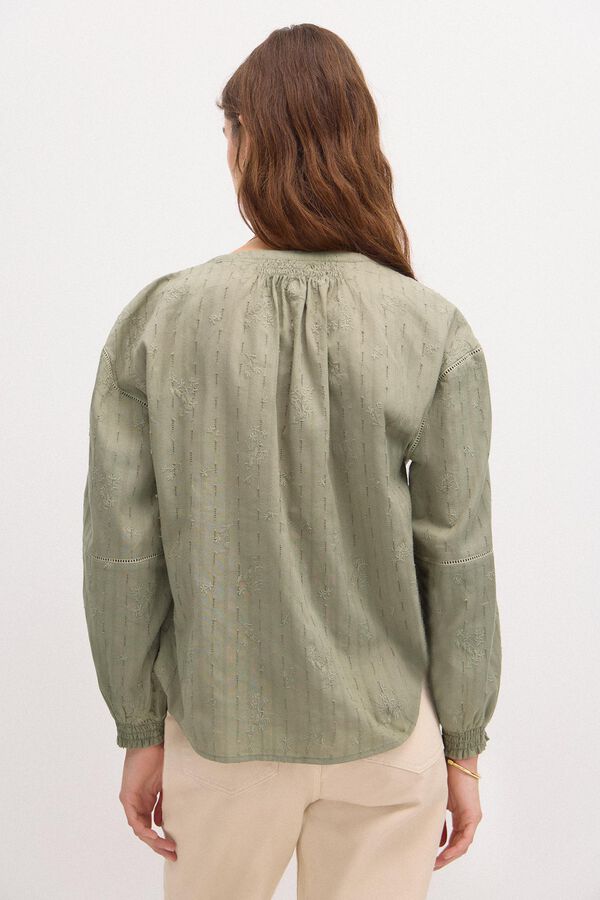 Hoss Intropia Casandra. Long sleeve blouse . Green