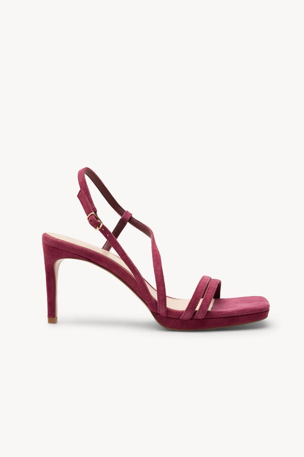 Hoss Intropia Mireia. Sand&aacute;lias de salto em camur&ccedil;a Roxo