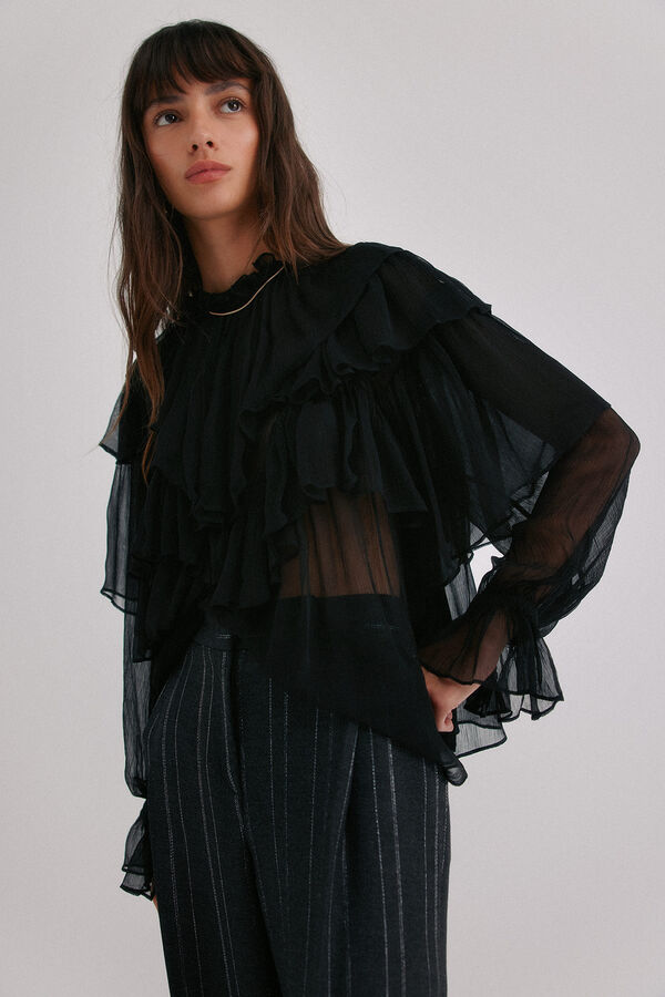 Hoss Intropia Giulia. Romantic blouse Black